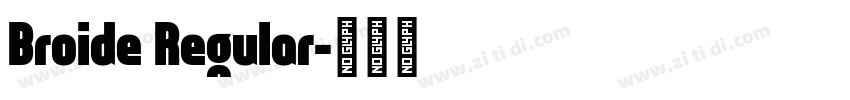Broide Regular字体转换